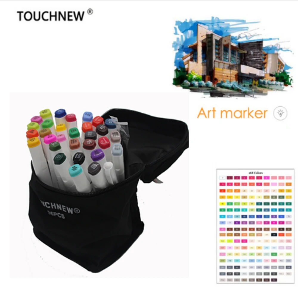 TOUCHNEW Professional Art Набор двуглавый спиртовой основе Искусство Ручная роспись рисунок