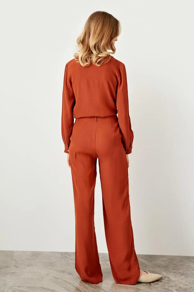 Trendyol Брюки клеш с корицей TWOSS19XB0039|Брюки| |