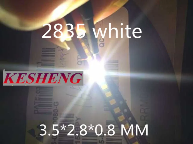 50 шт./лот 0 2 Вт SMD 2835 Светодиодная лампа Bead 21-25 лм белая LED 3528 холодные белые бусины