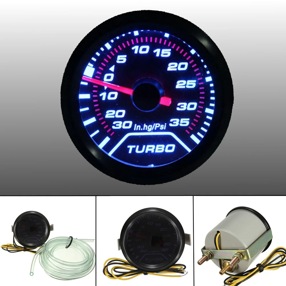 Универсальный автомобильный измеритель давления 52 мм светодиодный LED Turbo Boost HG PSI