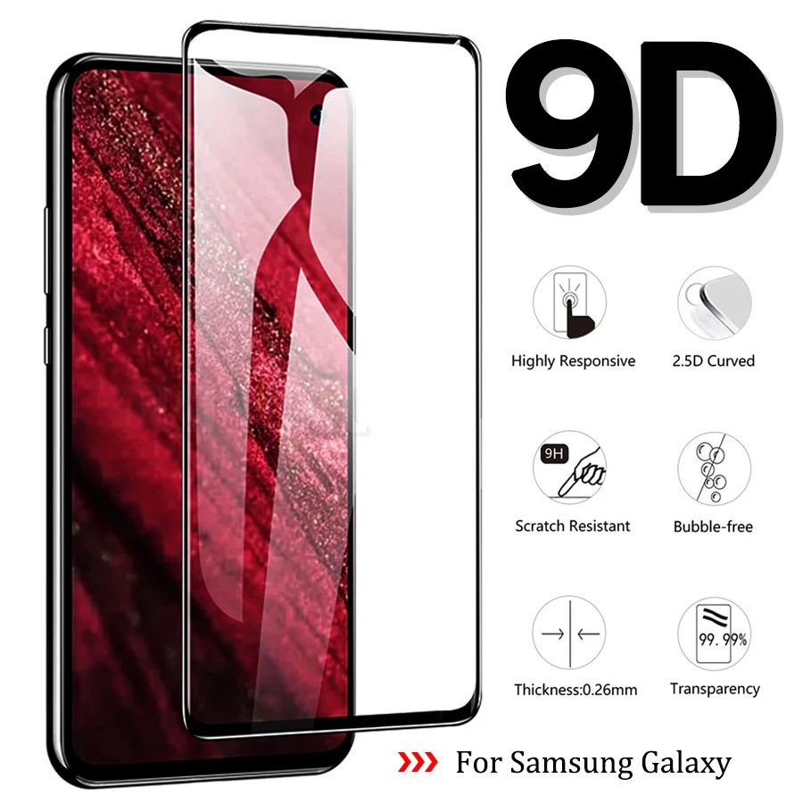 9D изогнутое закаленное стекло для Samsung Galaxy Note 9 8 S9 S8 S7 Edge S 10 Plus S10 e S10e|Защитные