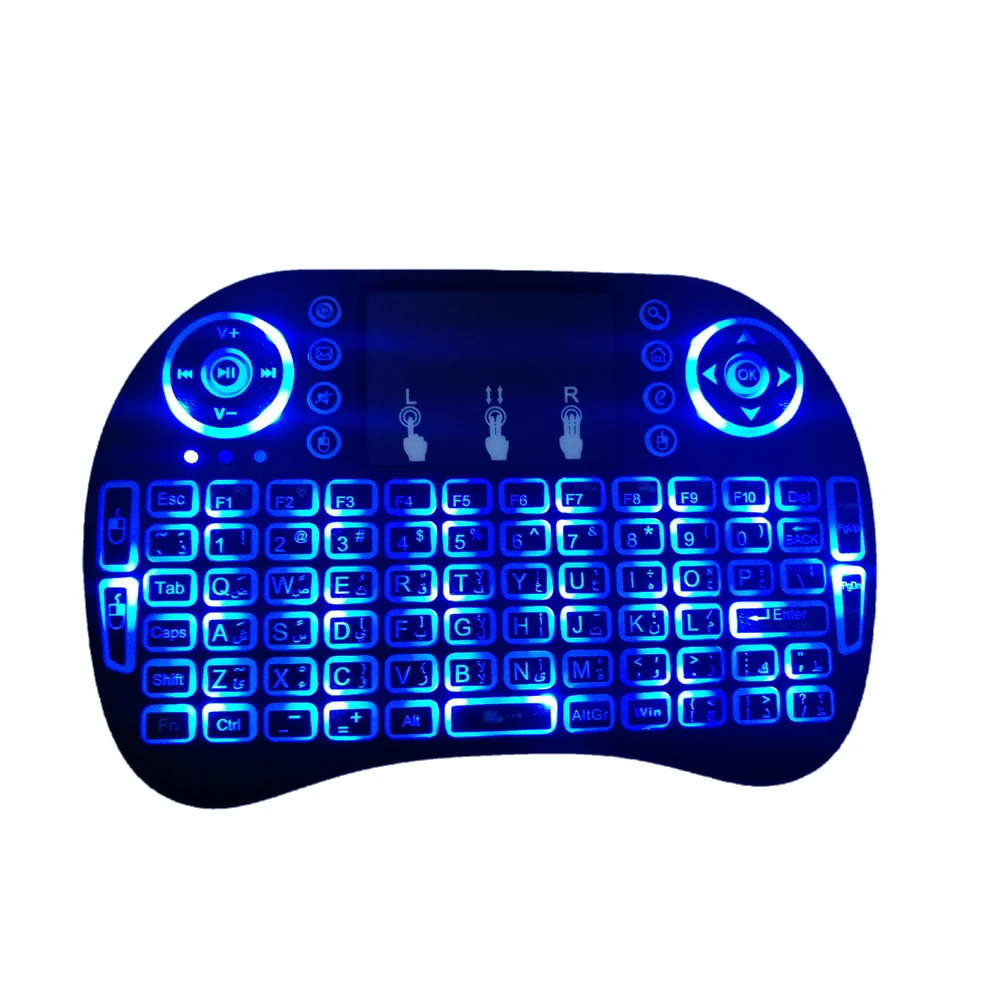 2 4 ГГц Беспроводной QWERTY клавиатура мини с тачпадом Мышь английский черный