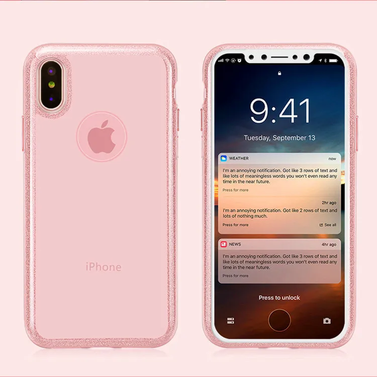 Чехол для Iphone 7 чехлы 6 6s 8 Plus блестящий прозрачный мягкий чехол из ТПУ X XR XS