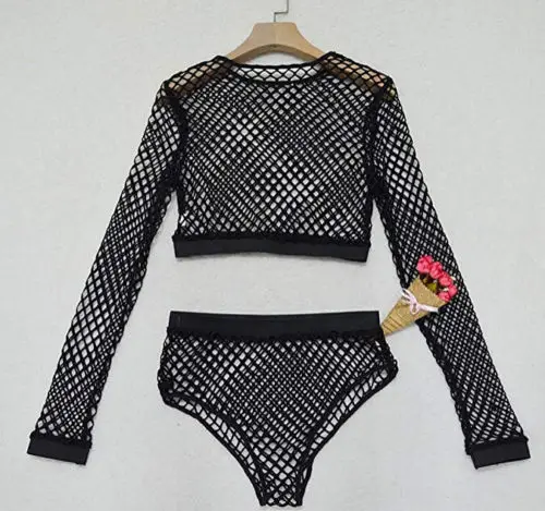 Sexy Lingerie Women Mesh Top And G-string Suit Fishnet Panties Outfit | Тематическая одежда и униформа