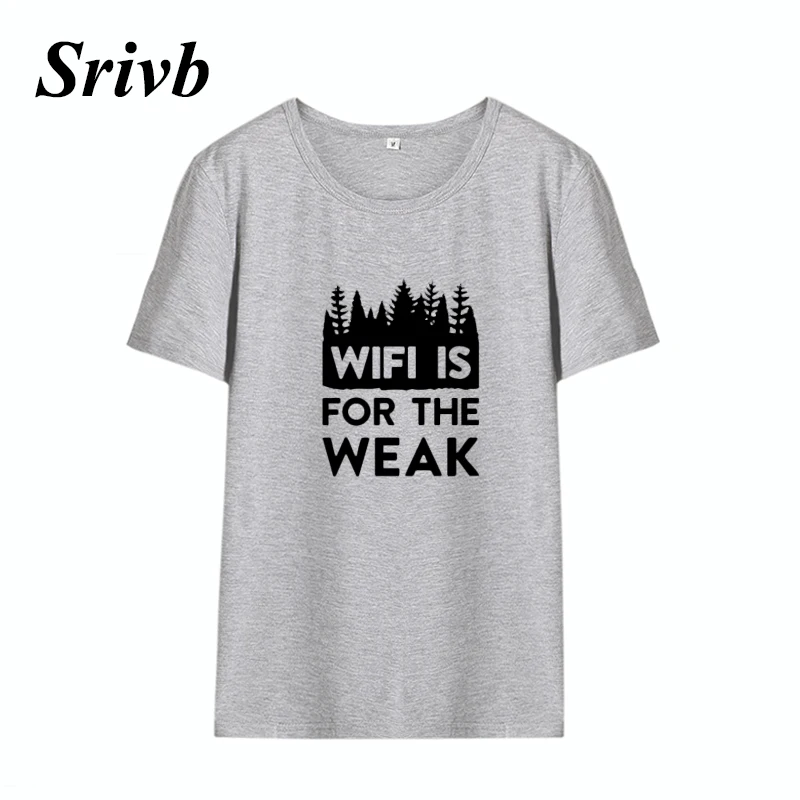 Srivb Wifi для слабого Vogue женская футболка черная белая хлопковая с коротким рукавом