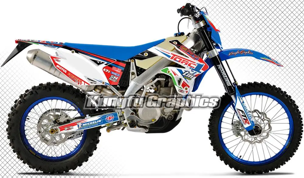 Виниловые наклейки KUNGFU GRAPHICS для мотокросса Набор стикеров TM Racing 125 250 300 450 2008 2009 2010