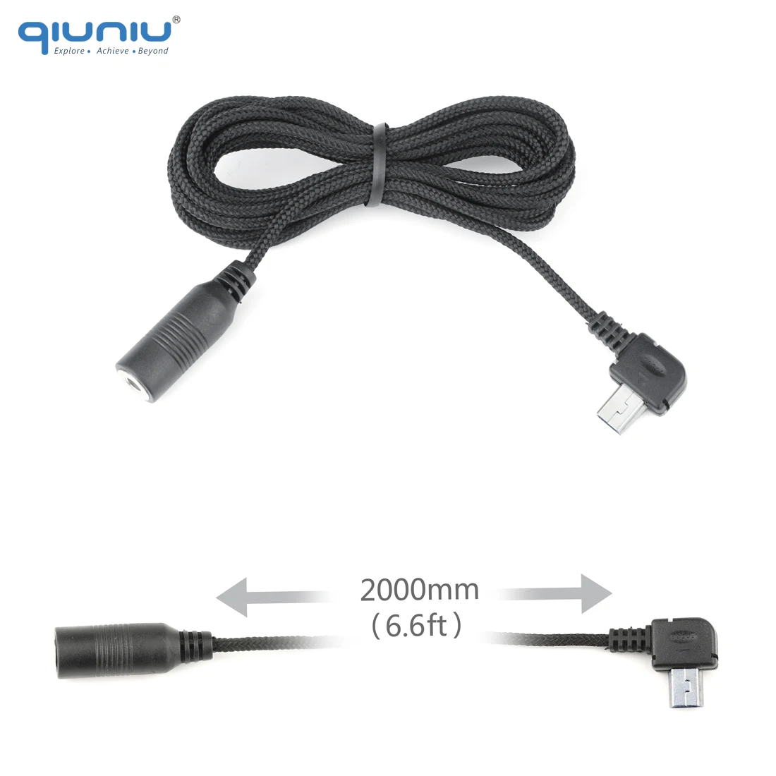 Переходник для микрофона QIUNIU Mini USB Кабель адаптер внешнего 3 5 мм GoPro Hero + 4