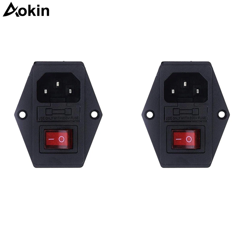 

3D Printers Parts 10A 250V Power Switch AC Part For Makerbot For Ultimaker 3 In 1 Fuse Supply Socket Outlet Red Black Triple