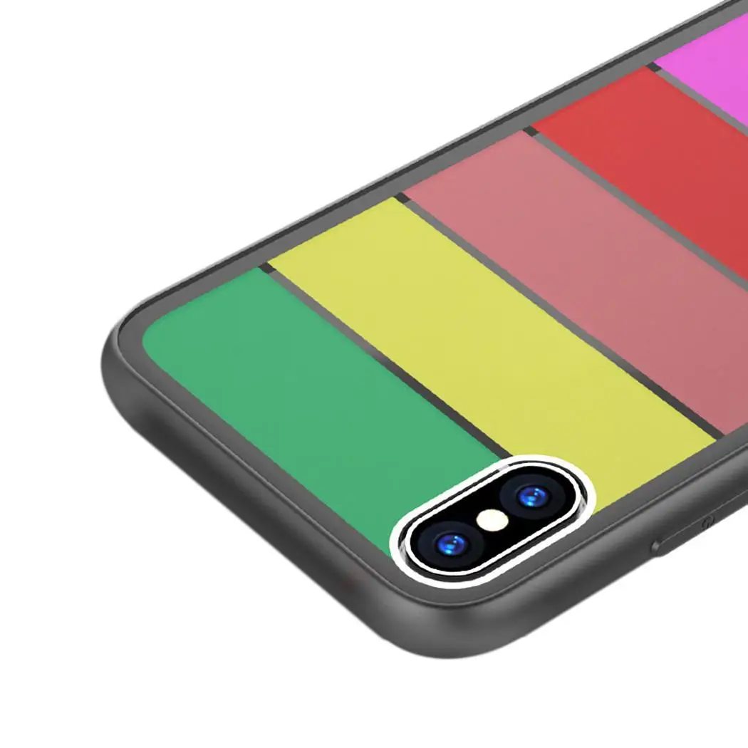 Rainbow Pattern TPU Tempered Glass Phone Easy to install and take off. Protective Case Back Cover For iPhone | Мобильные телефоны и