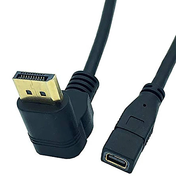 Displayport Мужской 90 градусов локоть к Mini Женский Кабель-Удлинитель 0 3 м | Электроника