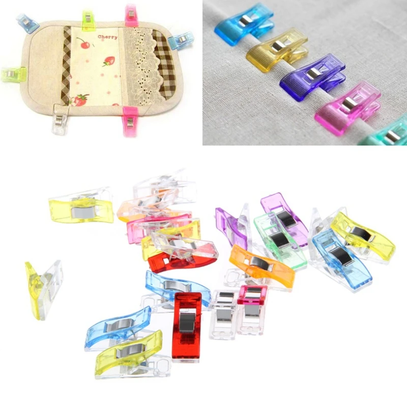 New 20Pcs пластиковый зажим для шитья одеяла инструмент мешок еды случайный