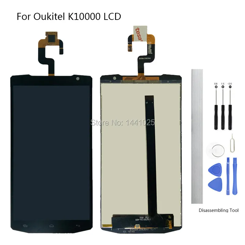Экран дисплея замена для Oukitel K10000 LCD сенсорный экран 5 дюймов черный с