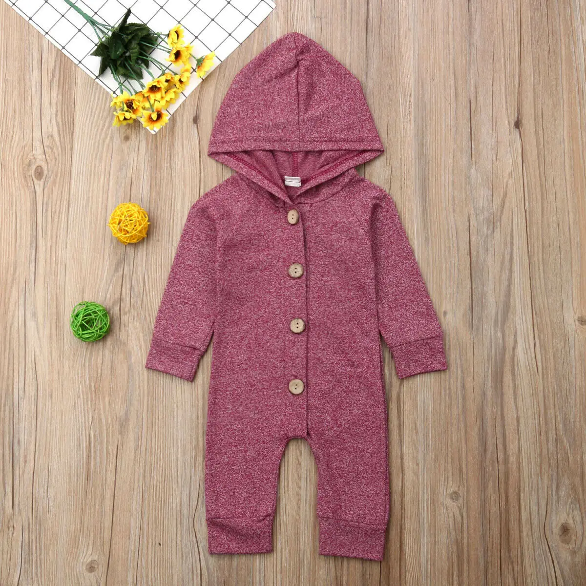 Emmababy 2019 Brand Spring Winter Baby Kid Boy Girl Infant Hooded Solid Long Sleeve Playsuit Romper Jumpsuit Clothes Outfit | Детская
