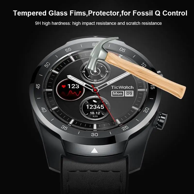 ALLOYSEED 2 шт 9H 2.5D Закаленное стекло Защитная крышка для защиты экрана Fossil Q контроль