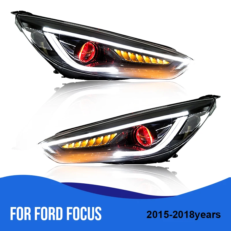 ROADOT Автомобильные фары в сборе для Ford Focus 2015-2018 автомобильный Стайлинг проектор