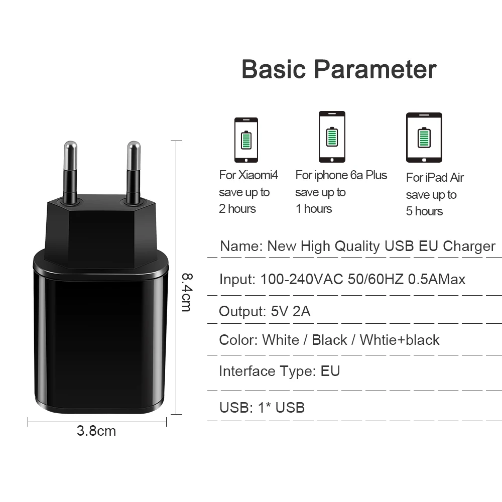 Сетевое зарядное устройство USB 5 В 2 А евровилка|Зарядные устройства для