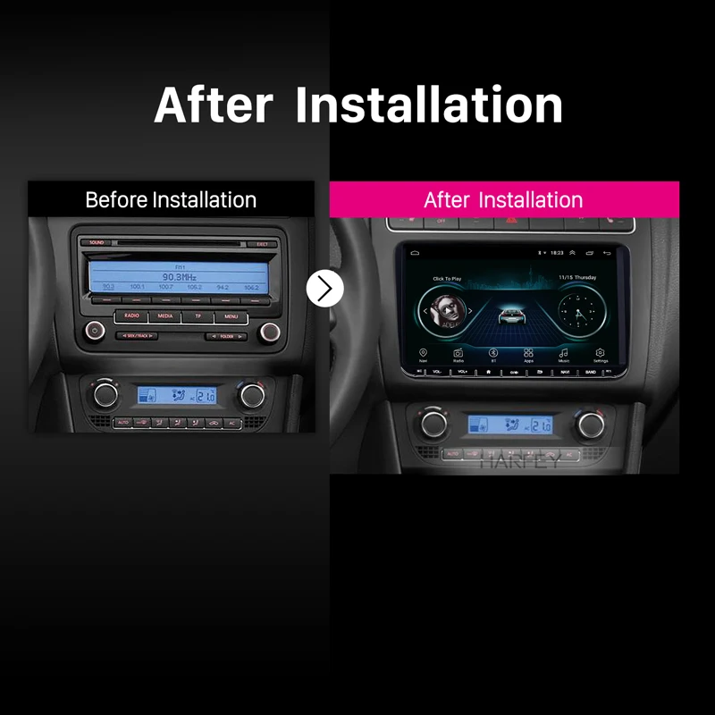 Автомобильный GPS навигатор Harfey 9 &quotHD стерео Android 8 1 для VW Volkswagen Golf Polo Tiguan Passa MK5 MK6 Jetta