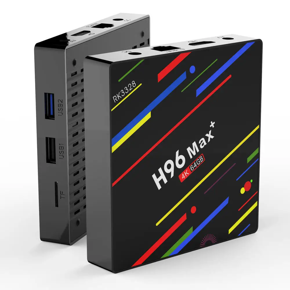 H96 Max Plus RK3328 4 Гб Оперативная память 64 Встроенная Android 8 1 K x 2 100 M LAN г 5 0 WI FI USB3.0 VP9 H.265