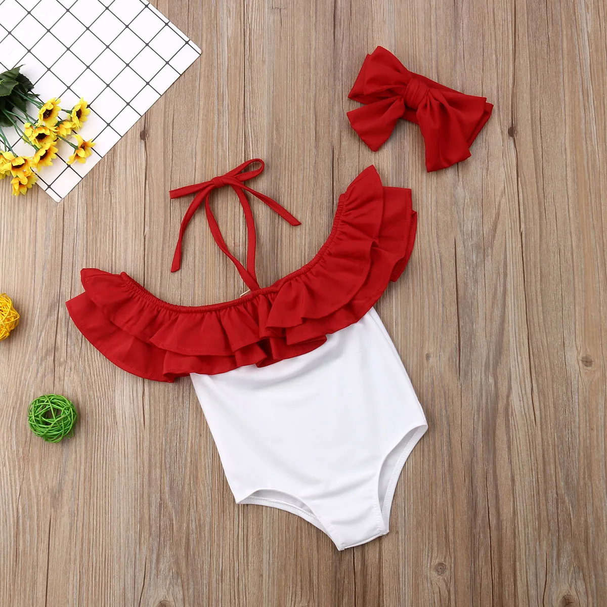 Baby Girls Clothes Ruffles Bikini Set Swimwear Swimsuit Bathing Suit Beachwear | Мать и ребенок
