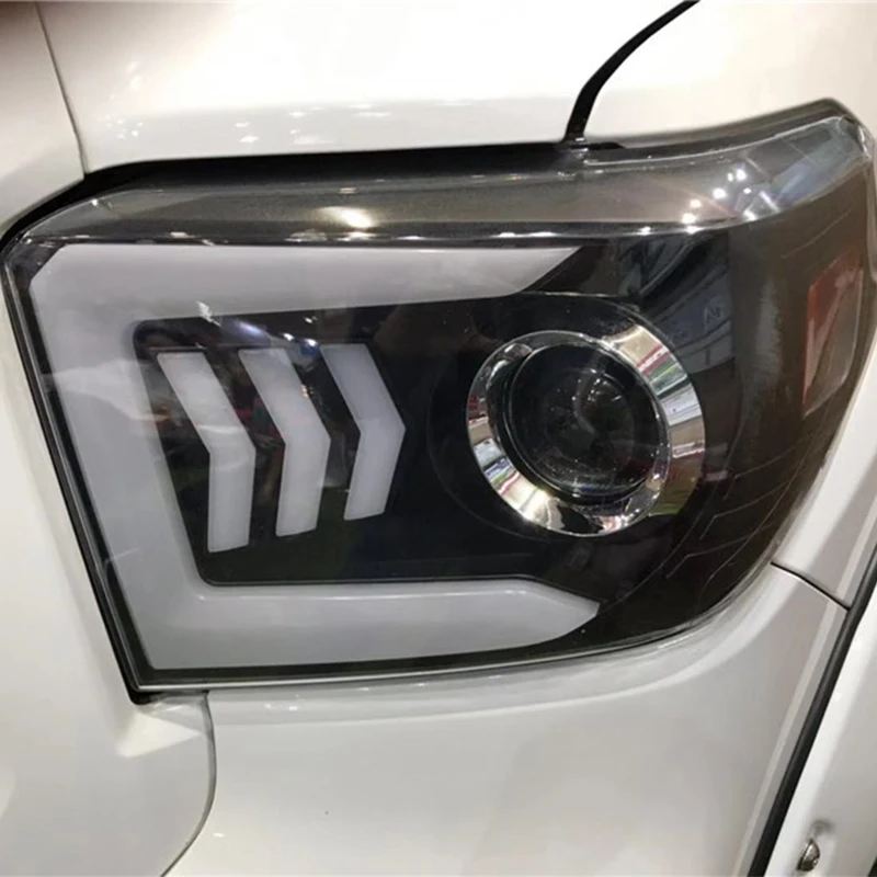Roadot фары автомобиля сборки для Toyota Tundra светодиодный фар H7 D2H Hid вариант Ангел глаз