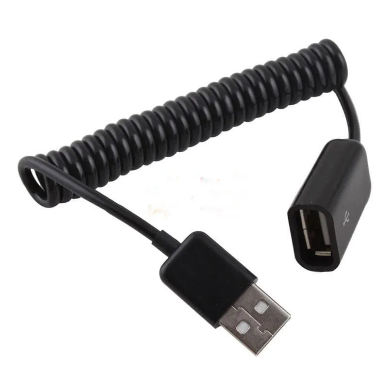 Спиральный кабель удлинитель USB 2 0 штырь гнездо 1 шт.|Кабели USB| |