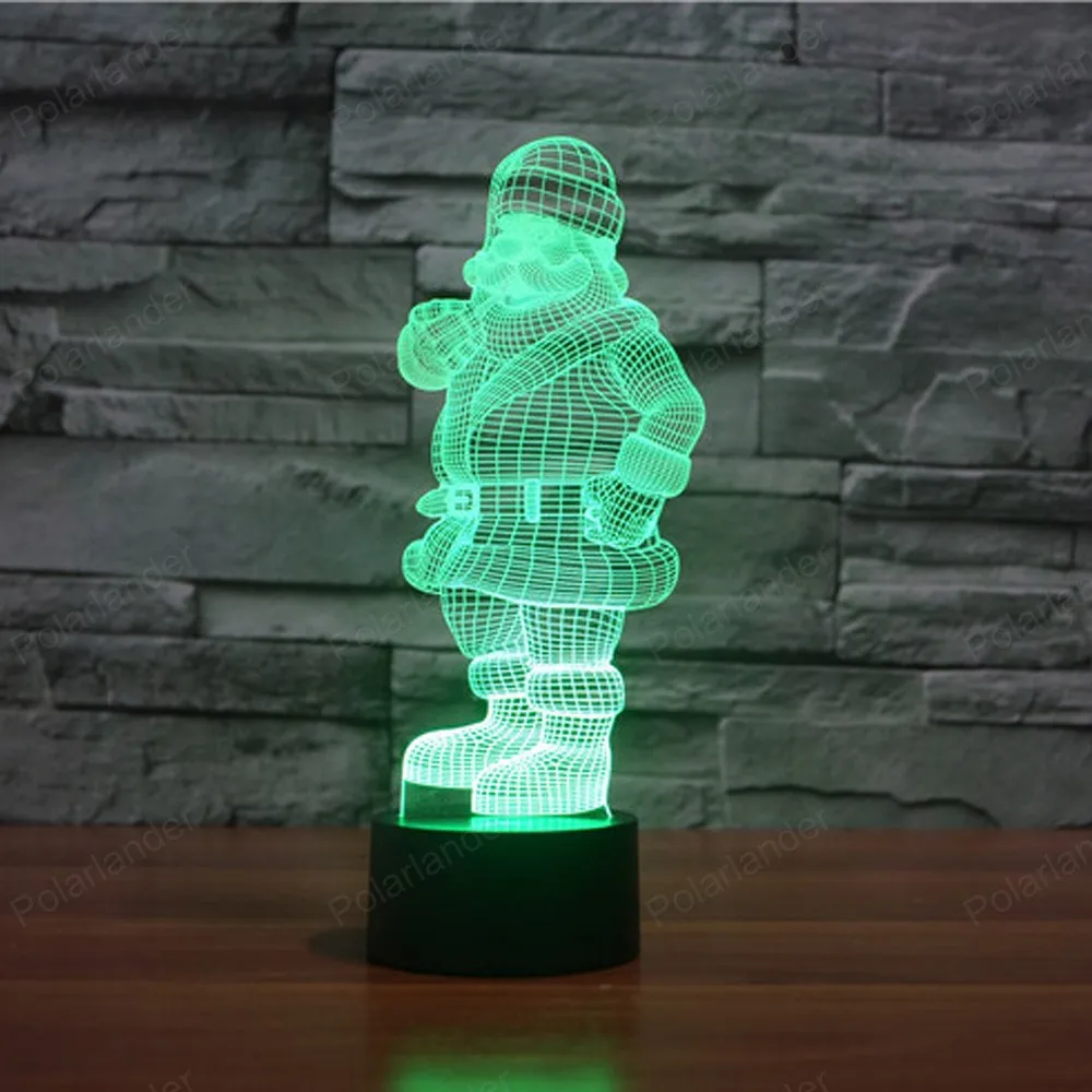 

Touch LED lamp Santa Claus lights 7 colors changing touch LED visual lights 3D LIGHTS