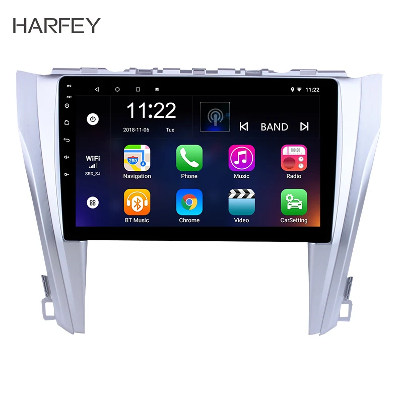 Harfey Android 8 1 для 2015 2016 2017 Toyota Camry ТВ тюнер 10 дюймов Автомобильный Стерео GPS Navi