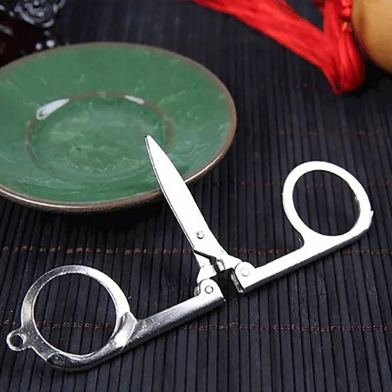 Folding Scissors Pocket Travel Small Cutter Crafts Sharp Blade Emergency Mini Foldable 301 Medium-Sized | Дом и сад