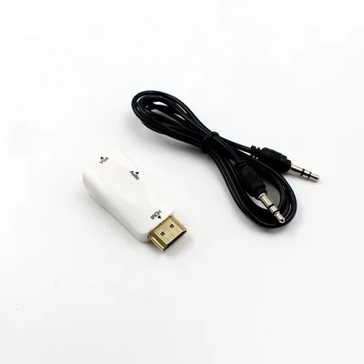 100 шт. HDMI-VGA адаптер конвертер кабель с аудио кабелем поддержка HD 1080P для Xbox X360 PS3 PS4