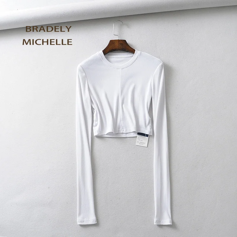 BRADELY MICHELLE 2019 женские летние мягкие сексуальные облегающие вязаные хлопковые кроп