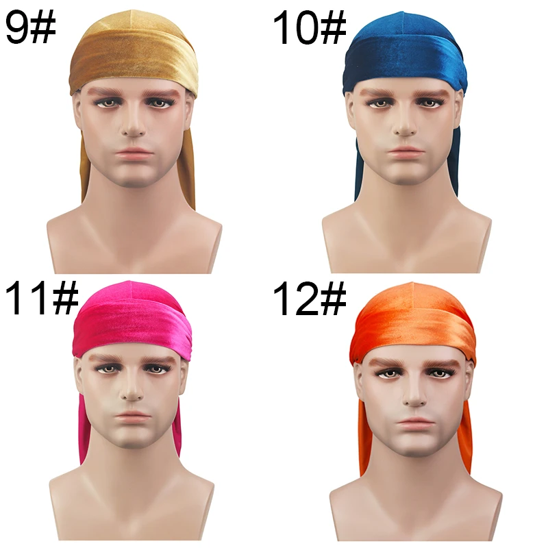 Мужская бархатная шапка-Бандана durag в стиле хип-хоп бархатные банданы Doo DU-RAG с