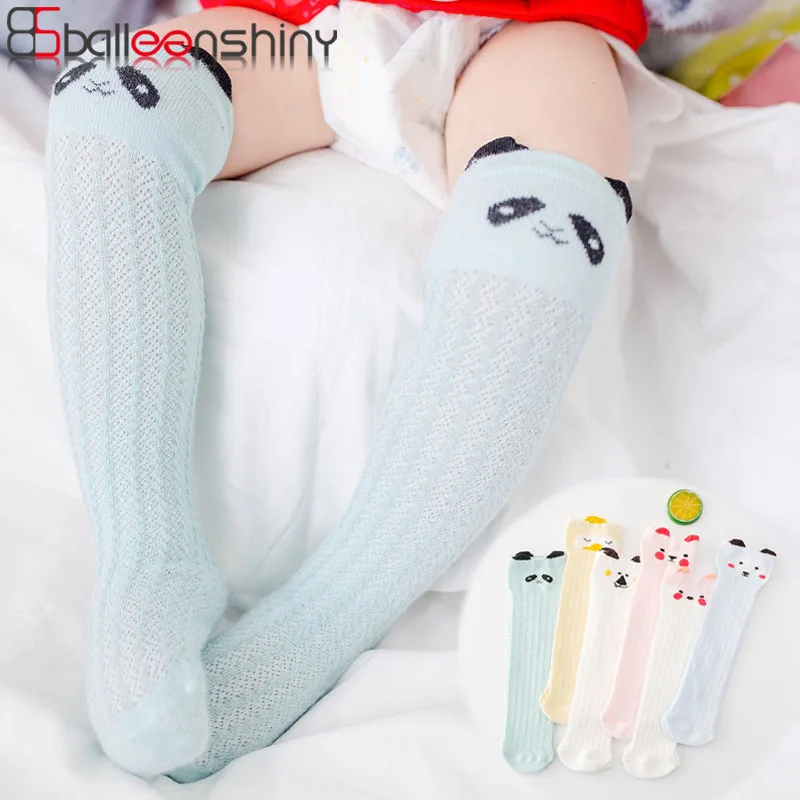 

Balleenshiny Baby Socks Cotton Boy Girls Short Sox Cartoon Cute Design Muti Types Cool Feet Children Knee height Sock Summer