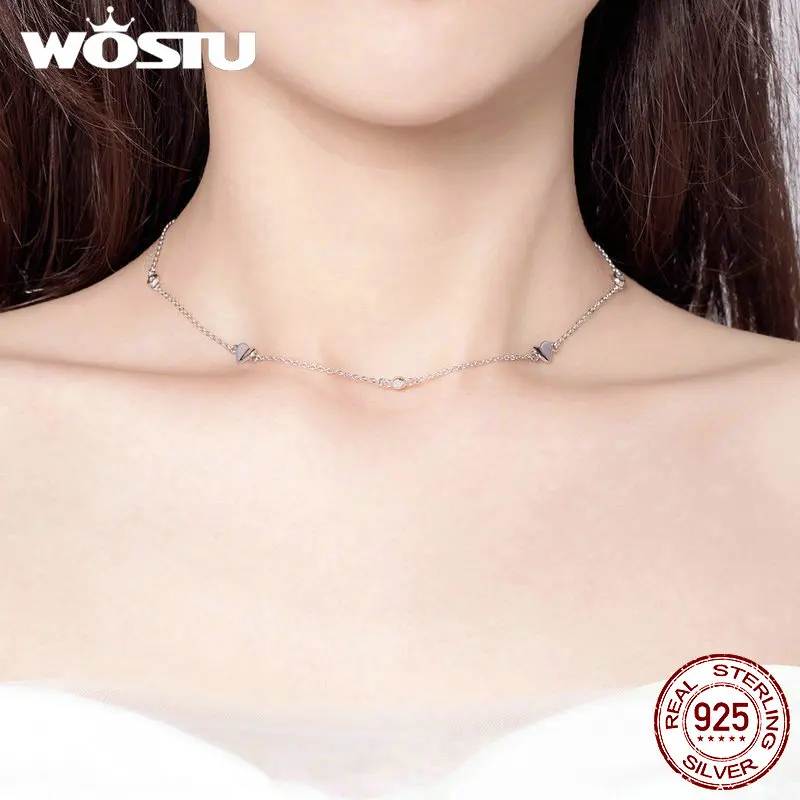 WOSTU уникальный дизайн Бумага подвески в виде сердца 925 пробы серебро сверкающий циркон кулон для Для женщин свадьб влюбленности, подарок, ювелирное изделие CTN047