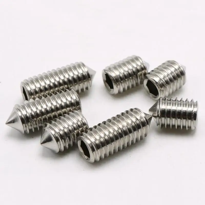 

M5 4/5/6/8/10/12/16/20/25/30mm Hex Allen Socket Set Screw 304 Stainless Steel Grub Screw DIN914