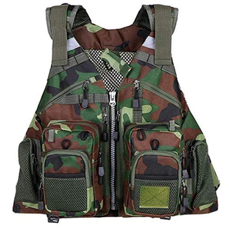Breathable Men Outdoor Sport Fishing Life Vest Jacket Swimming Safety Survival With Mutil Pockets | Спорт и развлечения