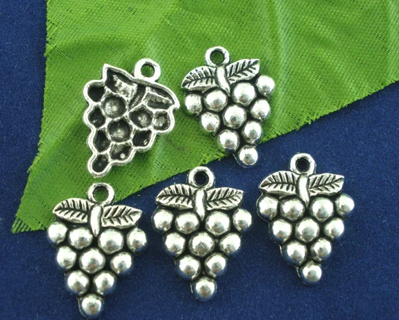 Милые 30 шт Серебряные Подвески для винограда 19x14 мм (B02046)|pendant angel|pendant camerapendant claw |