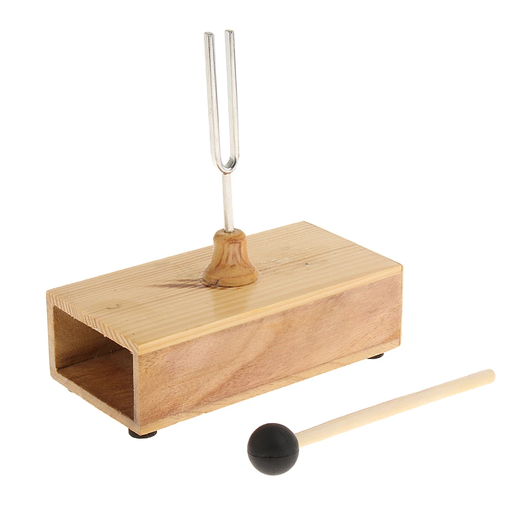 

440HZ Tuning Fork with Wooden Resonant Box Musical Instrument Acoustic Study