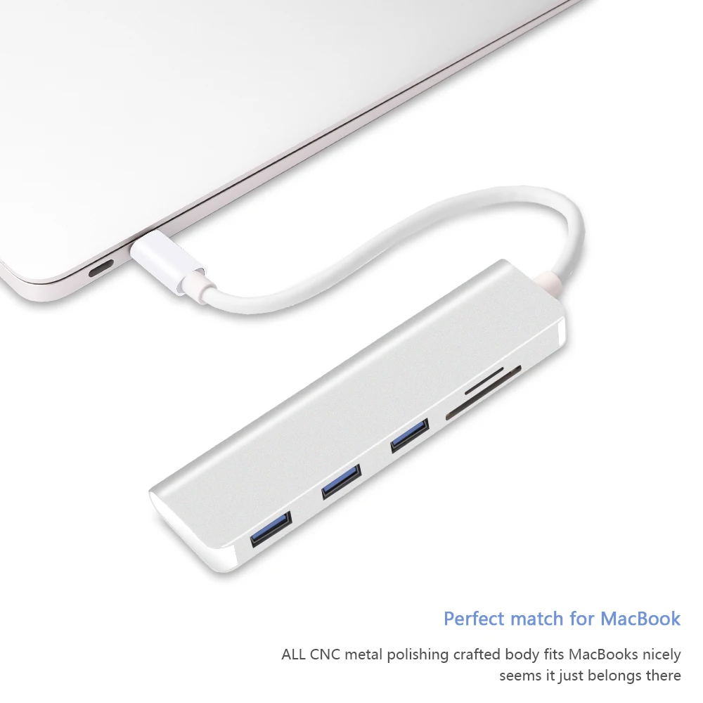 Redlai USB C type концентратор с 3 0 SD/TF кард ридер адаптер для Apple MacBook 12 дюймов Air 2018 Pro