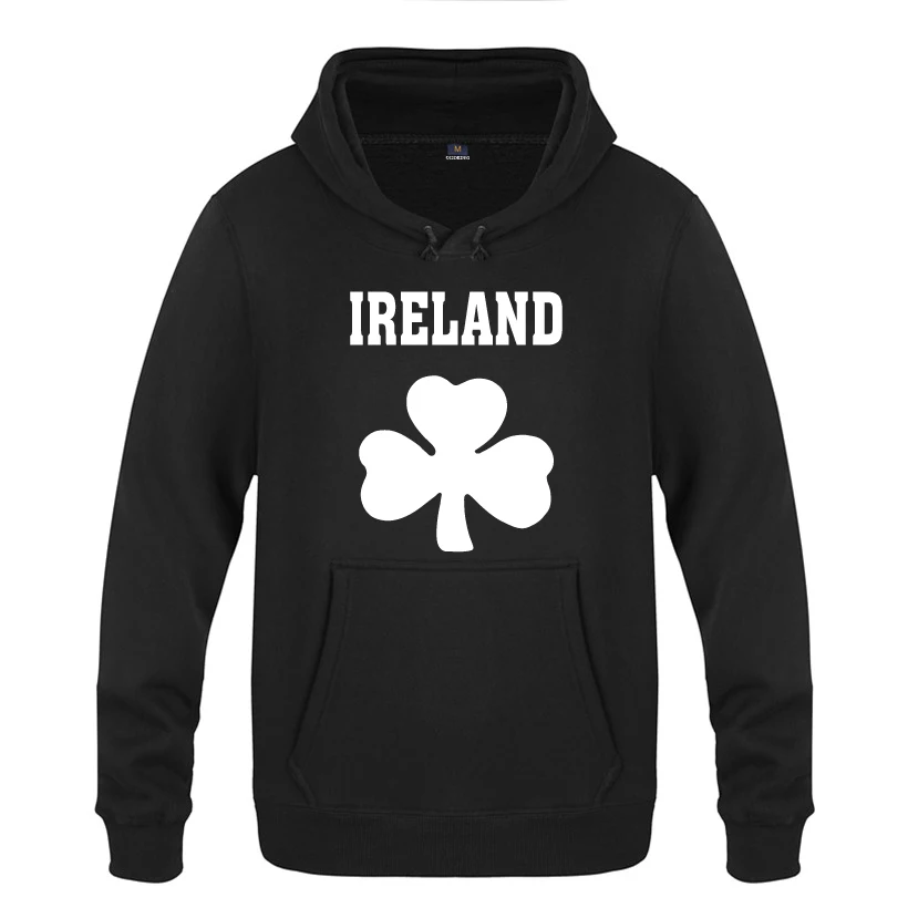 Креативные мужские толстовки Ирландия Shamrock 2018 Мужской Пуловер Флисовые
