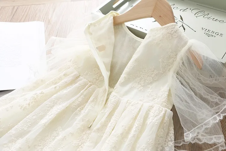 baby girl lace dress ruffles wedding solid summer kids dresses party boutiques children clothing YB | Детская одежда и обувь