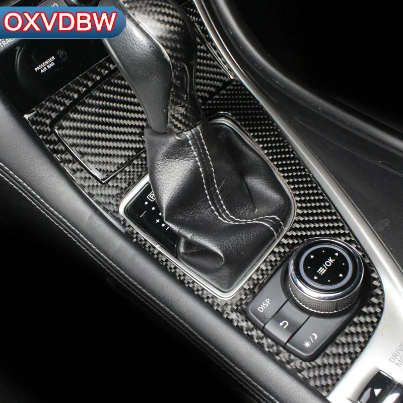 

For For Infiniti Q50 Q60 accessories Carbon Fiber Refit Car Gearshift Panel Frame Stickers Gear Knob Cover Decorations Car Body