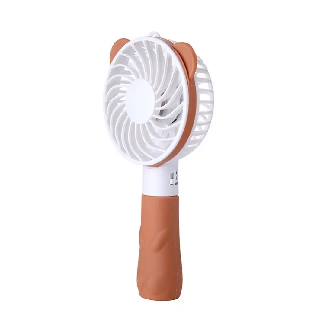 Portable USB Fan Hand Operated Power Handheld Mini Fans Cooler Strap Bear Shape Rechargeable For Home Office Travel | Компьютеры и