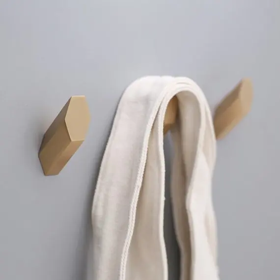 

Vintage Brass Hexagon Hook Wall Hook Decor Coat Hook Hangers Bag Hat Hangers Curtain Tie Back Hooks Solid Pure Copper