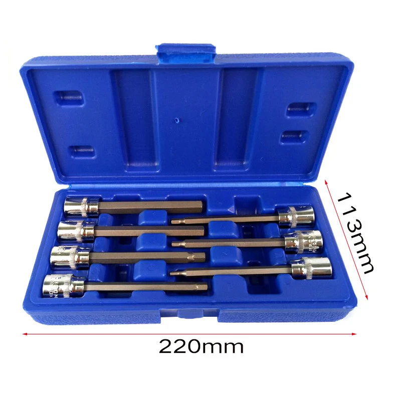 7 шт. комплект удлиненные шестигранный наконечник 1/8 &quot5/32&quot 3/16 &quot7/32&quot 1/4 &quot5/16&quot