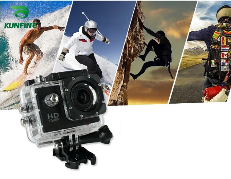 KUNFINE Ultra HD Sports DV Action Camcorder Sport Camera 2&quot Screen 170 WiFi CMOS-Sensor Waterproof 7 Colors SJ4000-H | Автомобили и
