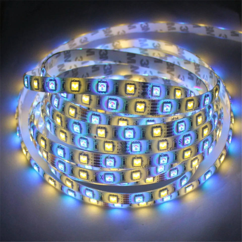 DC12V 5M/lot 300Led IP65/IP20 waterproof 5050 60 LED/m Flexible LED strip RGB RGBW/WW white for Christmas decoration of building | Лампы и