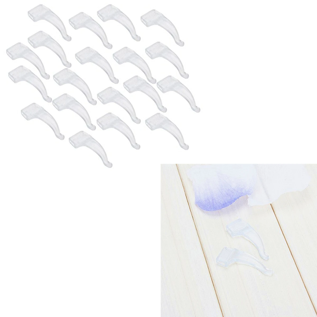 20 пар мягких силиконовые очки противоскользящие амбушюры (прозрачные) |