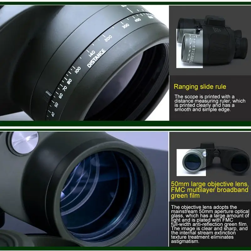 

Telescope with New All-Round Design Outdoor Special Nitrogen-Filled Waterproof And Anti-Fog 10x50 With Light Ranging