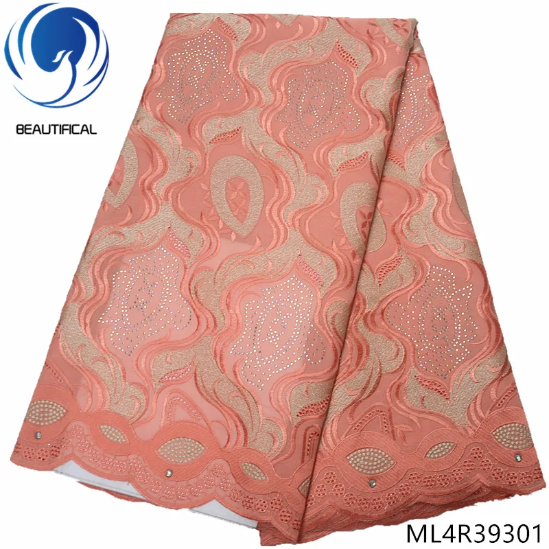 

BEAUTIFICAL swiss voile lace embroidered 100% cotton african dry lace fabric swiss 5 yards/lot ML4R393