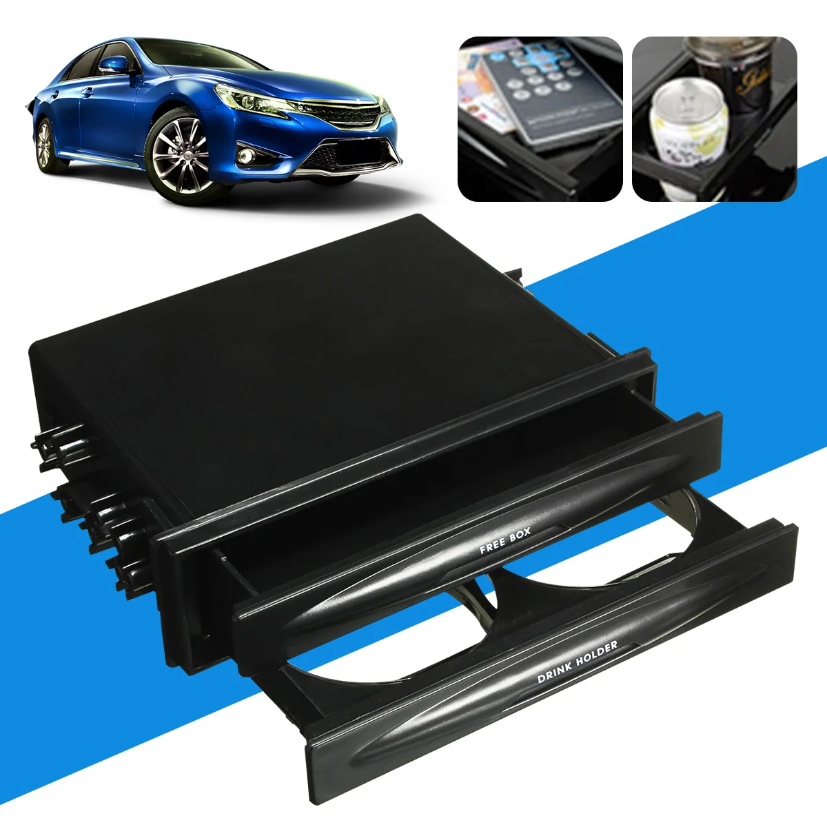 Автомобильный Универсальный автомобильный держатель на один Din радио карманная